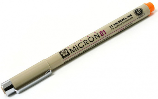Ручка капиллярная "Pigma Micron" 0.25мм, Оранжевый
